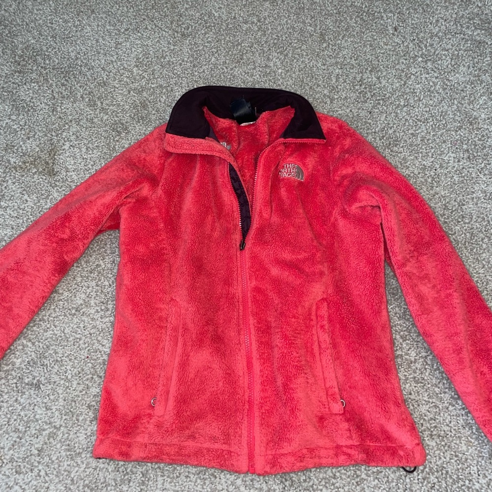 Hot pink North Face jacket. Adult small.